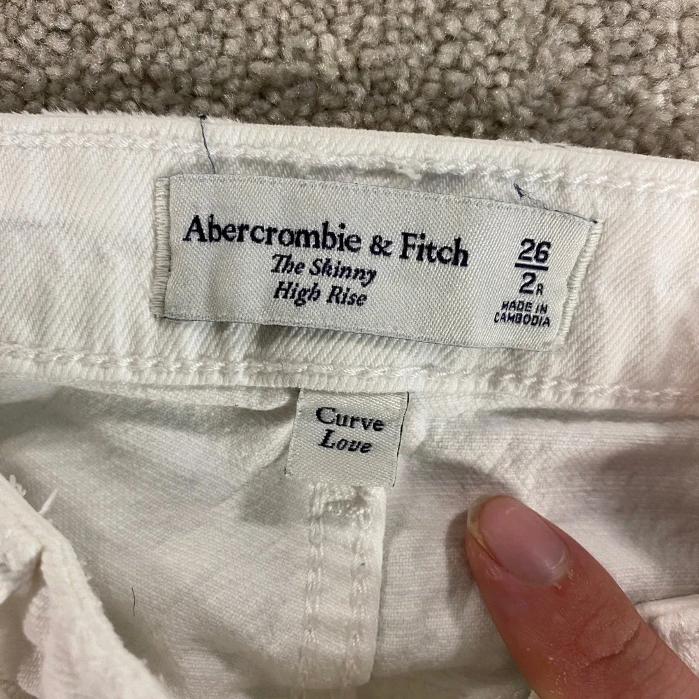 Abercrombie & Fitch Skinny Jeans Womens 26/2R Curve Love High Rise Distressed